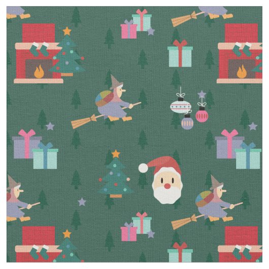 Tissu santa claus befana (Fermer)