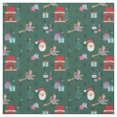 Tissu santa claus befana (Échantillon)