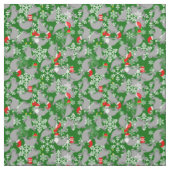 Tissu santa claus noël manat vert (Échantillon)