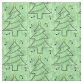 Tissu Sapin de Noël Texte Violon  (Échantillon)