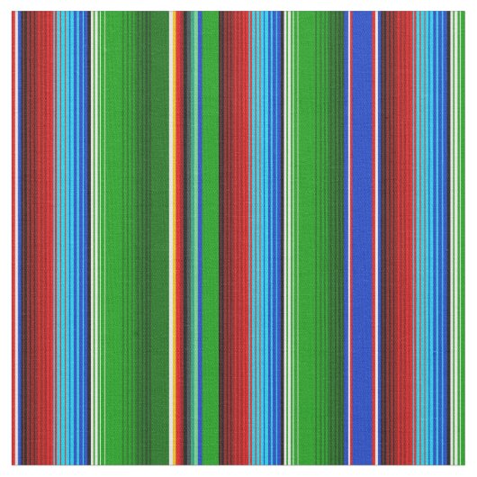 Tissu Sarape mexicaine rouge vert (Fermer)