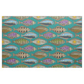 Tissu Sarcelle d'hiver d'Alaska de flétan (Fat Quarter)