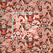Tissu sarilmak brun orange (Carreau)