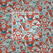 Tissu sarilmak feu orange (Carreau)