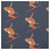 Tissu sasquatch de noël bigfoot yeti ski (Échantillon)