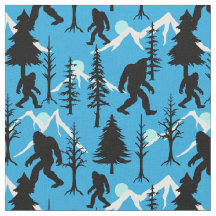 Sasquatch d'hiver bleu et Motif des pins