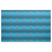Tissu Satin de Fleur De Lis Blue (Fat Quarter)