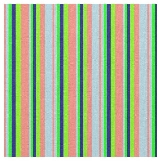Tissu Saumon, Bleu clair, Chaux, Bleu et Vert (Fermer)
