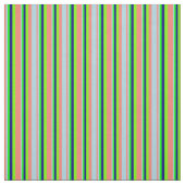 Tissu Saumon, Bleu clair, Chaux, Bleu et Vert (Échantillon)