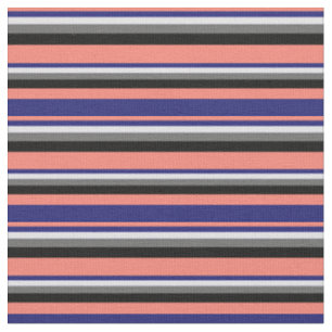 Tissu Saumon, Bleu de minuit, Lavande, Gris et Noir