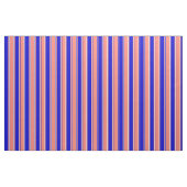 Tissu Saumon, Bleu et Jaune clair rayures (Fat Quarter)