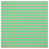 Tissu Saumon clair et rayures vertes (Échantillon)