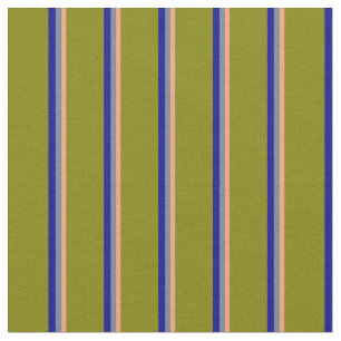 Tissu Saumon clair, Gris Ardoise, Bleu foncé & Lignes ve