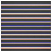 Tissu Saumon clair, gris dim, bisque, bleu & noir (Échantillon)