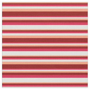 Tissu Saumon clair, rouge foncé, Crimson & Cyan clair