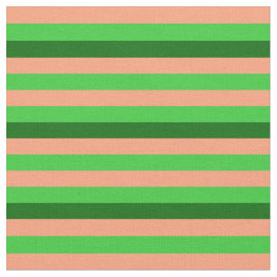 Tissu Saumon clair, vert citron et vert foncé