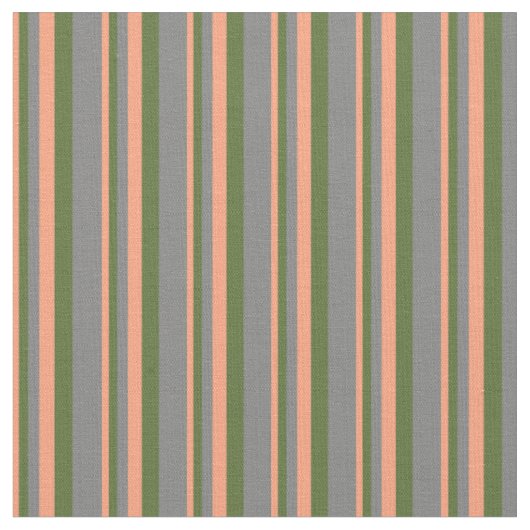 Tissu Saumon clair, vert foncé et gris (Fermer)