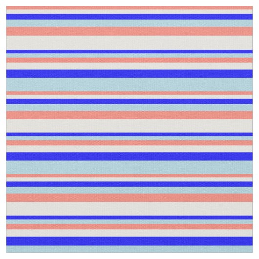 Tissu Saumon, Cyan clair, Bleu et Bleu clair (Fermer)