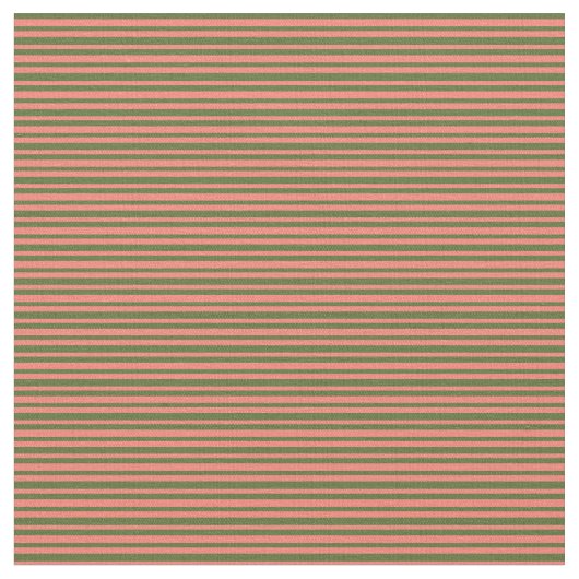 Tissu Saumon et Motif vert foncé d'olive (Fermer)