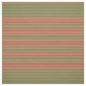 Tissu Saumon et Motif vert foncé d'olive (Échantillon)