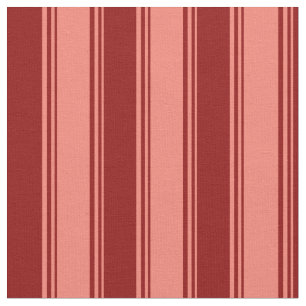 Tissu Saumon et rouge foncé Trappes/Motif de lignes