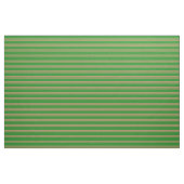 Tissu Saumon foncé et bandes vert forêt (Fat Quarter)