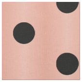 Tissu Saumon noir Polka Dot rose (Fermer)