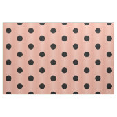 Tissu Saumon noir Polka Dot rose (Fat Quarter)