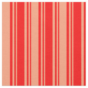 Tissu Saumon rouge et clair Motif linéaire/rayé de coule