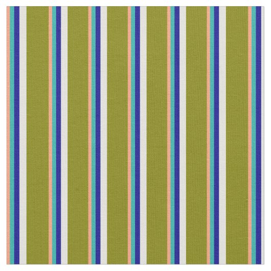 Tissu Saumon, Vert mer, Bleu, Jaune clair & Vert (Fermer)