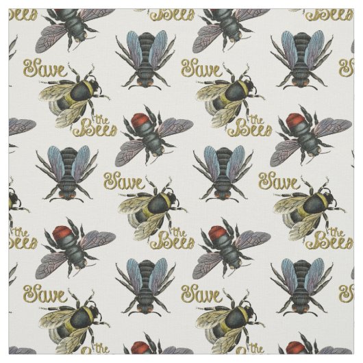 Tissu Sauvez l'abeille de cru d'abeilles (Échantillon)