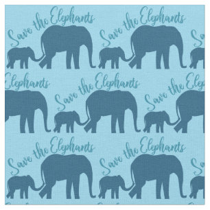 Tissu Sauvez les éléphants