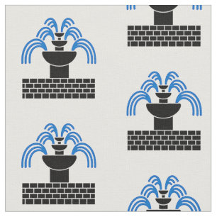 Tissu SCA Fontaine dans Sable Populace Badge Fabric