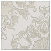 Tissu Scallshell Scroll Leaf Scroll Damask Ocean Beach S (Détail)