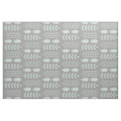 Tissu Scandinavie moderne Feuilles verts sur gris (Fat Quarter)
