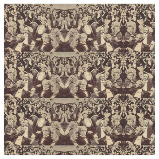 Tissu scène de foule des années 1920 (Fermer)