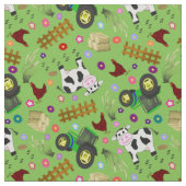 Tissu Scène de vache agricole (Détail)