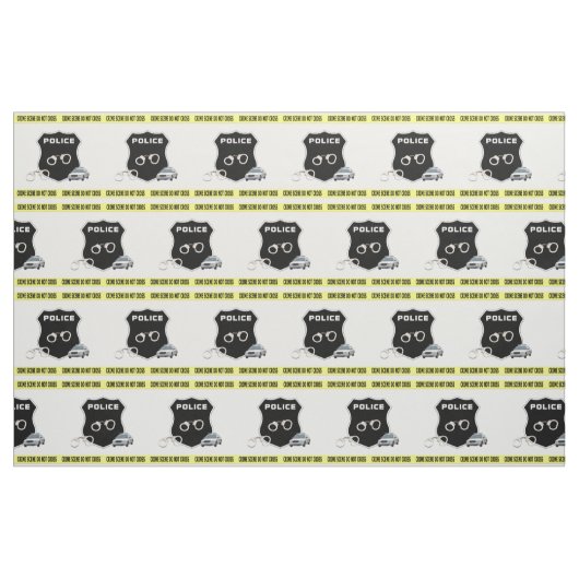 Tissu Scène du crime de police (Fat Quarter)