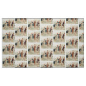 Tissu Scène vintage de plage (Fat Quarter)