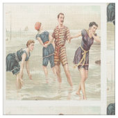 Tissu Scène vintage de plage (Détail)