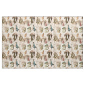 Tissu Scènes vintages d'hiver (Fat Quarter)