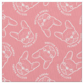 Tissu Schéma bouledogue français (fermé)