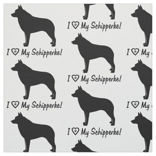 Tissu Schipperke en silhouette (Échantillon)