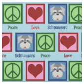 Tissu Schnauzers Peace Love (Fermer)