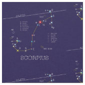 Tissu Scorpie Constellation Zodiaque (Fermer)
