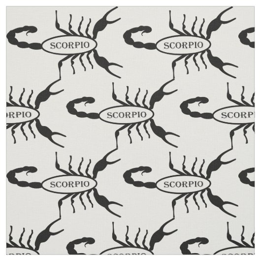 Tissu Scorpio noir Scorpion étoile (Échantillon)