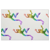 Tissu Sculpture de grenouille arc-en-ciel de SlipperyJoe (Fat Quarter)