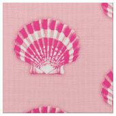 Tissu Sea Shell - fuchsia rose et blanc (Fermer)