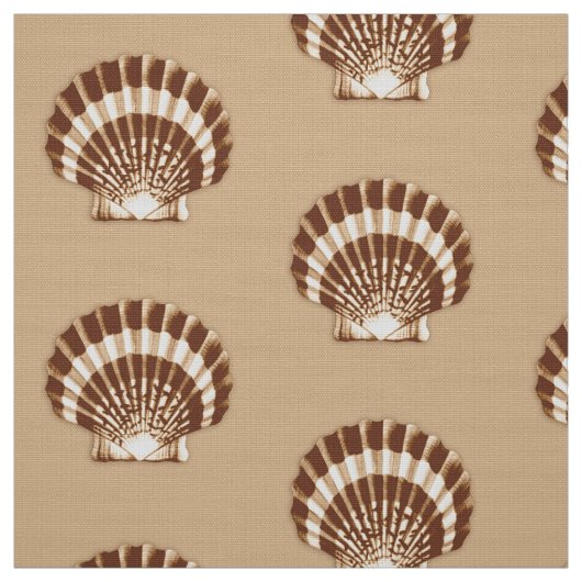 Tissu Sea Shell - marron et beige (Échantillon)