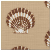 Tissu Sea Shell - marron et beige (Fermer)